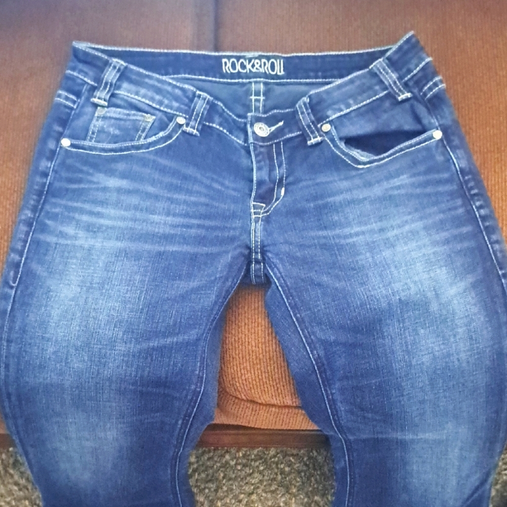Rock & Roll Cowgirl Women's Blue Trouser Jeans
